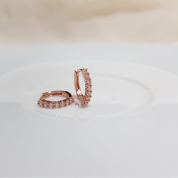 Rose gold Earrings 925 - Picture 1 of 2